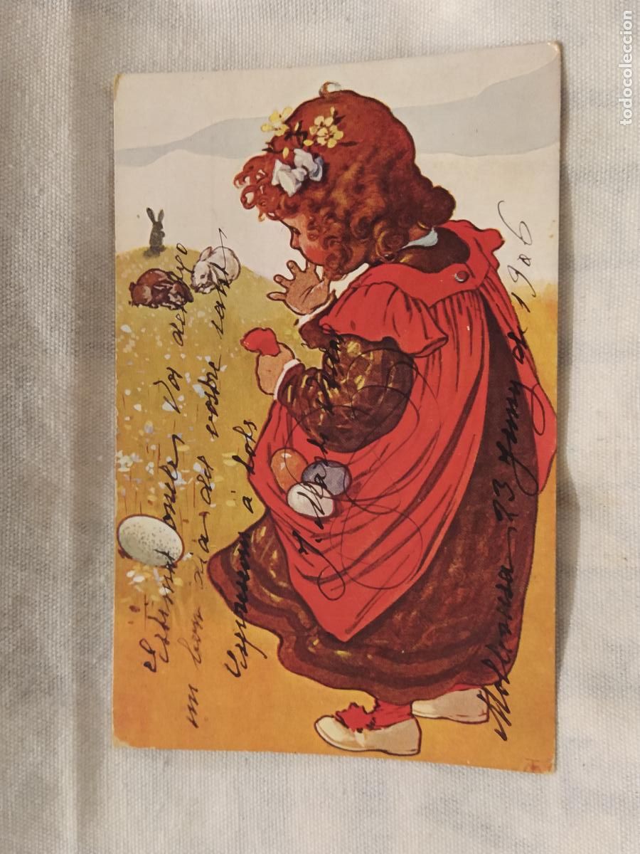 Postales: POSTAL ANTIGUA - CIRCULADA SELLO CARTERIA MOLLERUSA - REVERSO SIN DIVIDIR -(116.093)