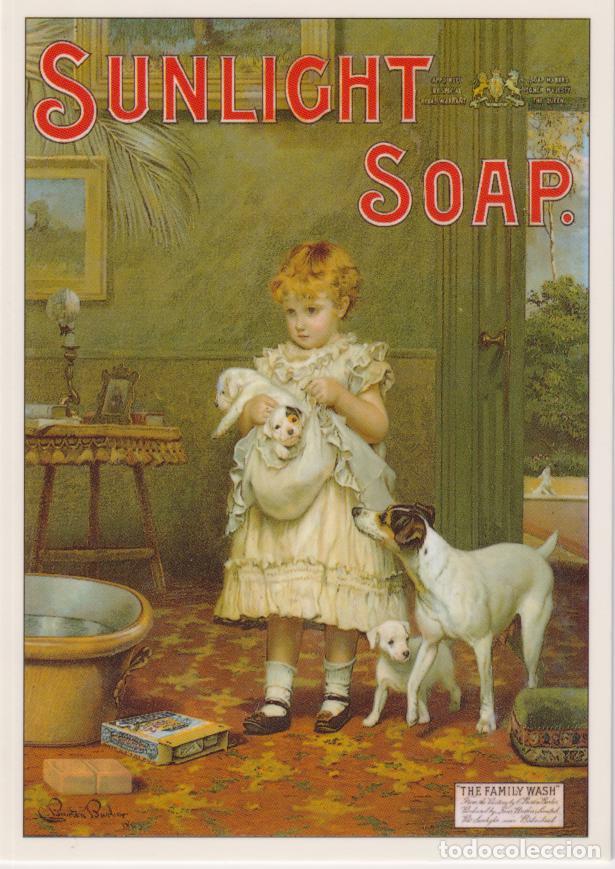 Postales: POSTAL PUBLICITARIA CARTELES SUNLIGHT SOAP - PUPPY LOVE SERIES (A) - ROPL1 - S/C