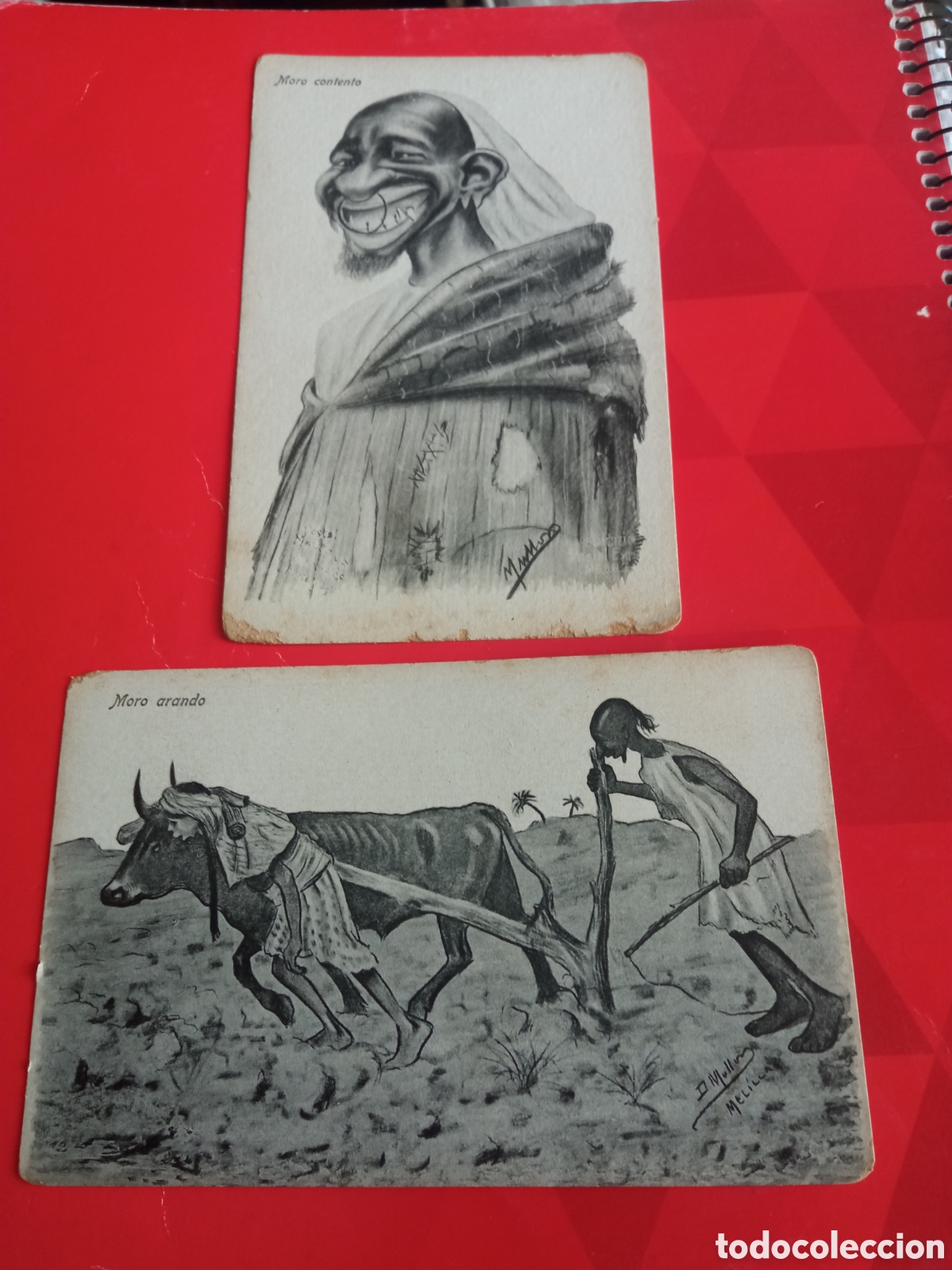 Postales: 2 antiguas postales, ilustraciones de D. Mullor, Edicion Boix Hermanos, Melilla