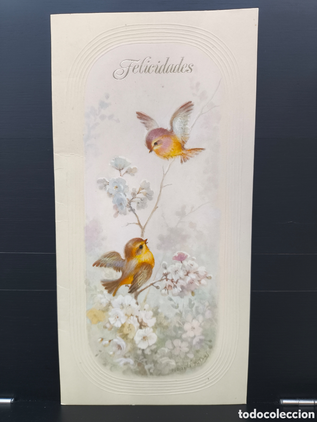 Postales: Tarjeta postal ilustrada d&iacute;ptico Felicidades il. Marta Ribas M.R. Ed. Sabadell serie Zafiro