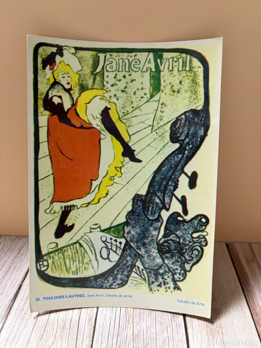 Postales: TARJETA POSTAL &ndash; TOULOUSE-LAUTREC &ndash; JANE AVRIL &ndash; DETALLE DE CARTEL &ndash; ESTUDIO DE ARTE
