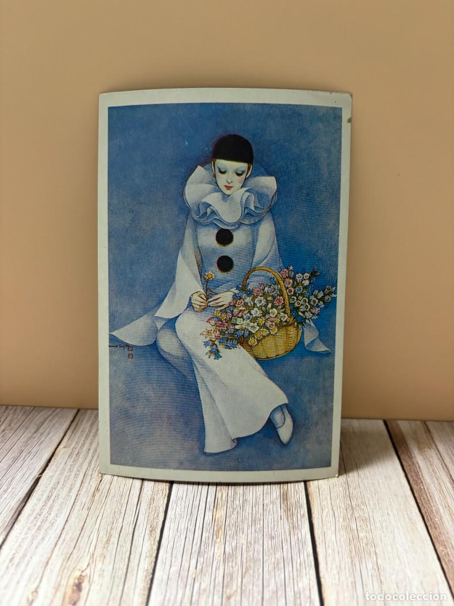 Postales: TARJETA POSTAL ARTE &ndash; PIERROT CON FLORES