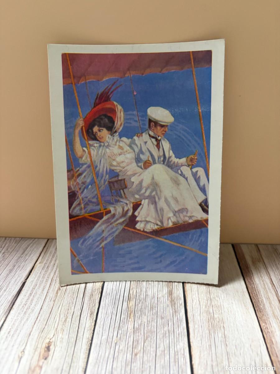 Postales: TARJETA POSTAL &ndash; ROM&Aacute;NTICA &ndash; PAREJA EN BARCA
