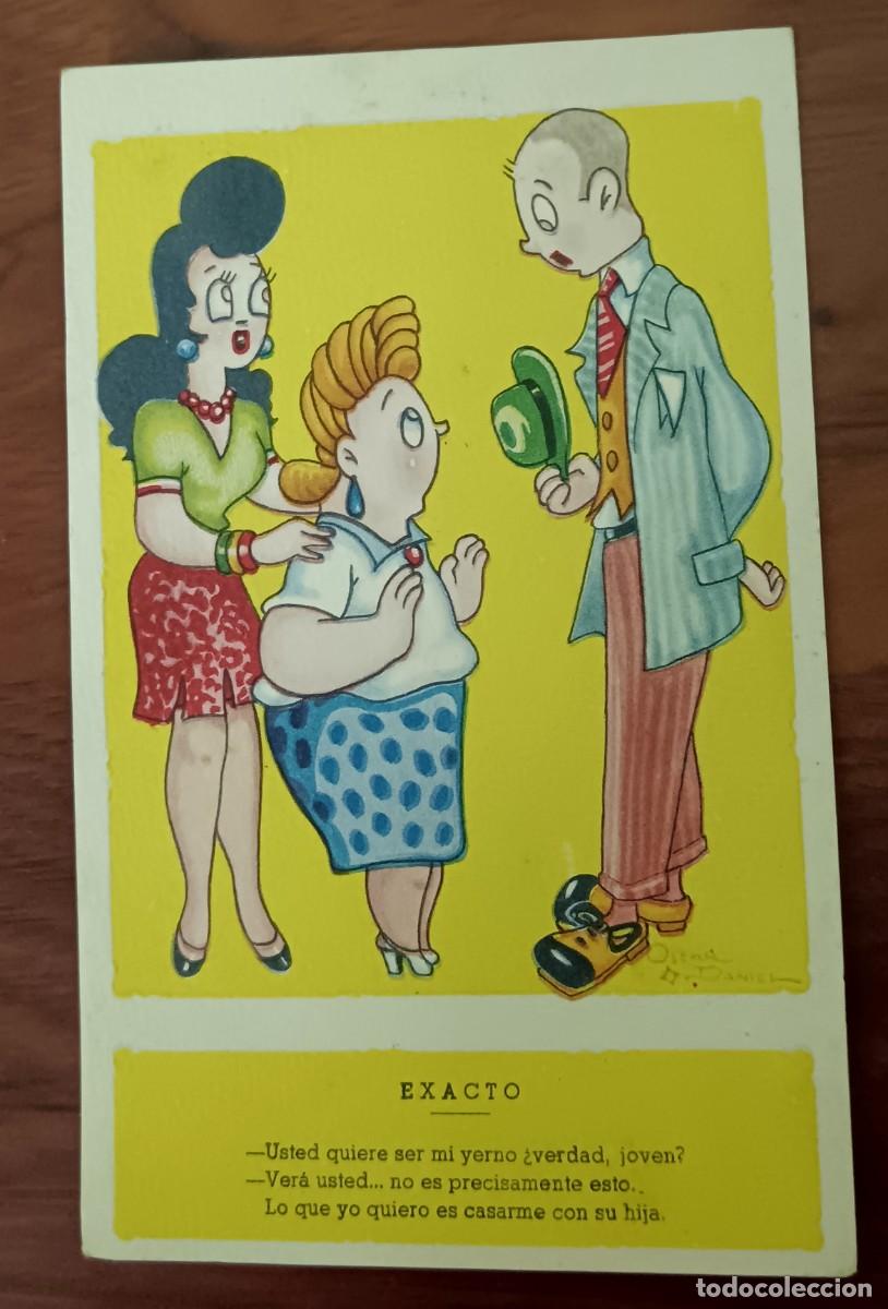 Postales: POSTAL HUMOR&Iacute;STICA ILUSTRADA POR &Oacute;SCAR DANIEL PD SERIE 830 ESCRITA A&Ntilde;O 1949 14X9 CM.