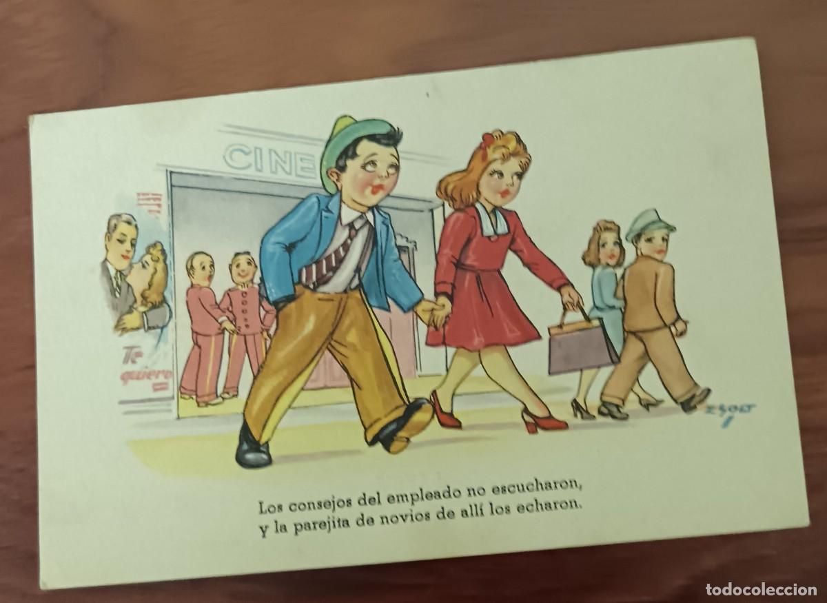 Postales: POSTAL HUMOR&Iacute;STICA ILUSTRADA POR ZSOLT CMB SERIE N&ordm; 61 A&Ntilde;O 1949 ESCRITA 13,8X8,8 CM.