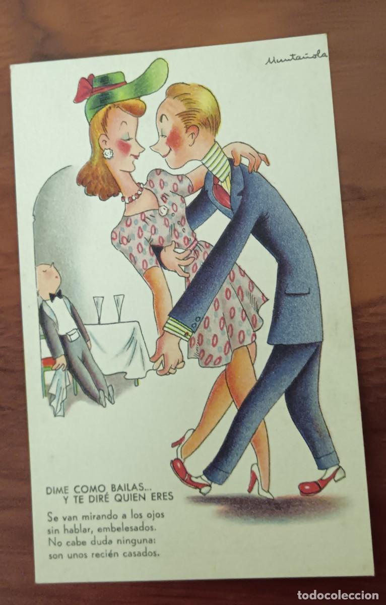 Postales: POSTAL HUMOR&Iacute;STICA ILUSTRADA POR MUNTA&Ntilde;OLA ESTAMPER&Iacute;A RAM SERIE 14 A&Ntilde;O 1946 ESCRITA 13,5X8,5 CM.