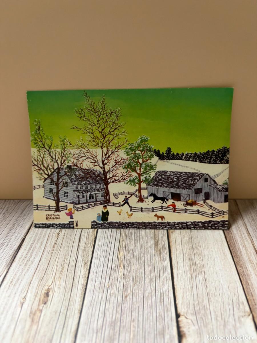 Postales: TARJETA POSTAL &ndash; GRANJA Y PAISAJE RURAL &ndash; CRISTINA BORONDO &ndash; COLECCI&Oacute;N PERLA