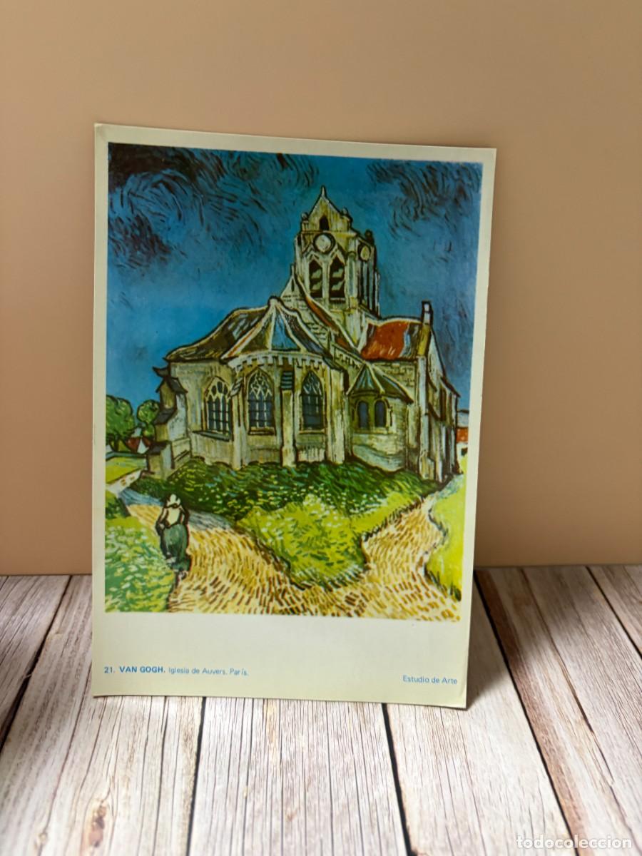 Postales: TARJETA POSTAL &ndash; 21. VAN GOGH &ndash; IGLESIA DE AUVERS. PAR&Iacute;S &ndash; ESTUDIO ARTE