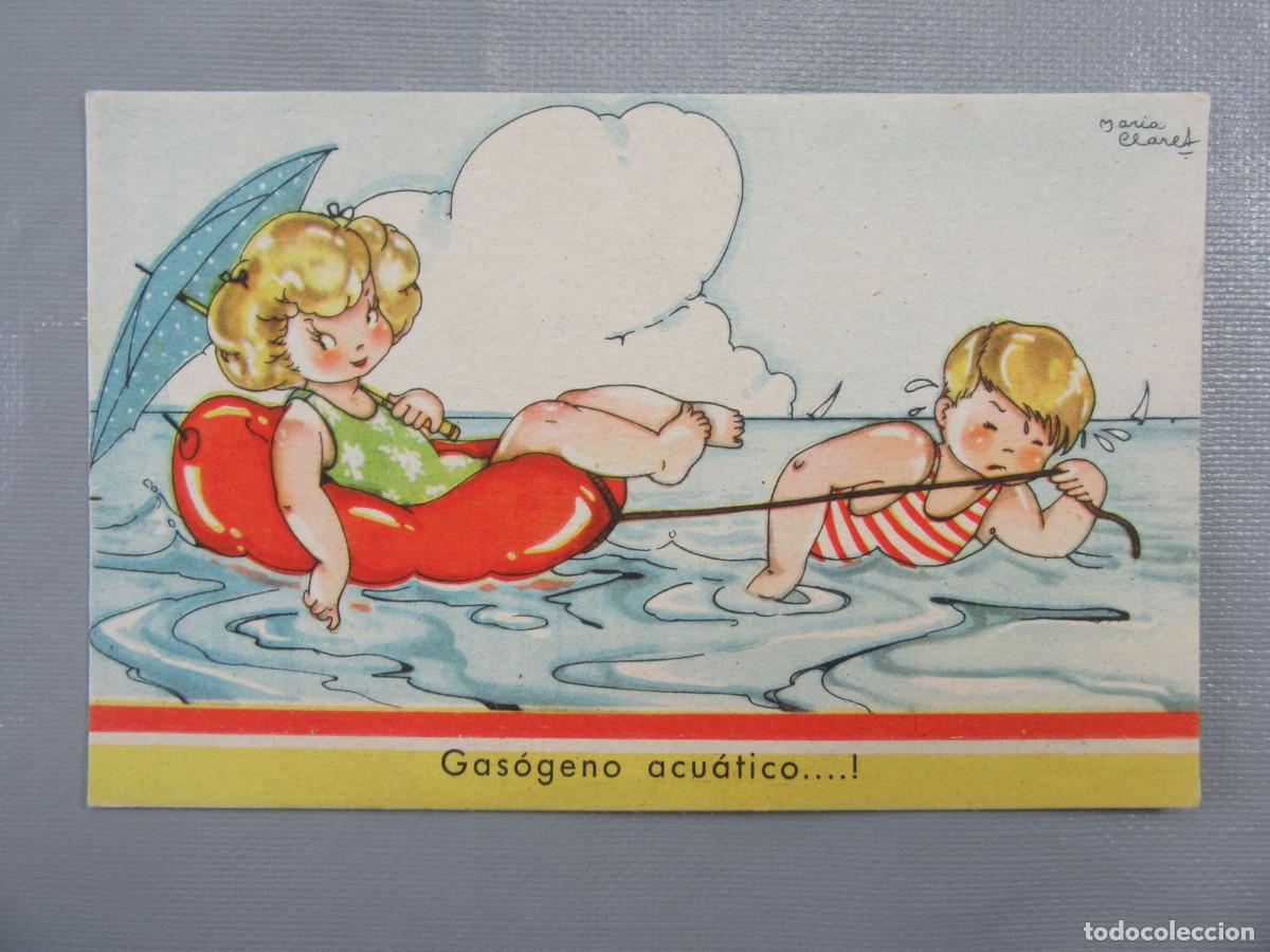 Postales: Tarjeta Postal de Mar&iacute;a Claret. Gas&oacute;geno acu&aacute;tico. Serie &Ntilde;. n&ordm; 2.