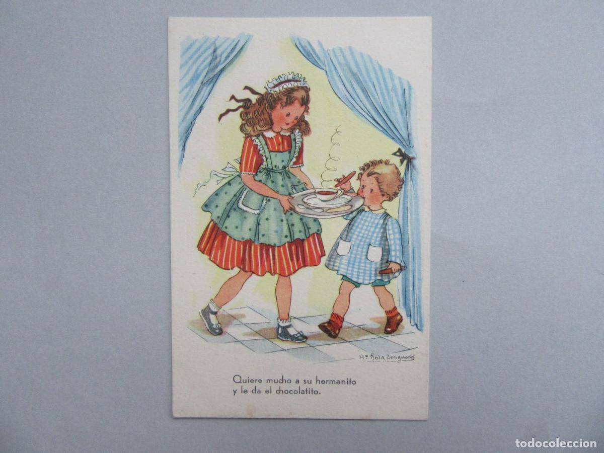Postales: Tarjeta postal con dibujo de M&ordf; Rosa Llongueres. JBR Serie 37.