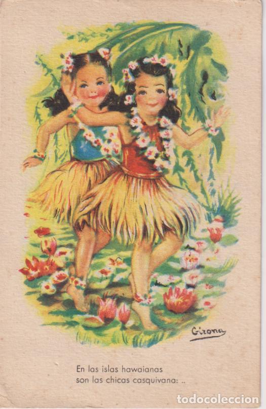 Postales: ILUSTRADOR: GIRONA, EN LAS ISLAS HAWAIANAS &ndash; ED.ARTIGAS SERIE 67 &ndash; ESCRITA