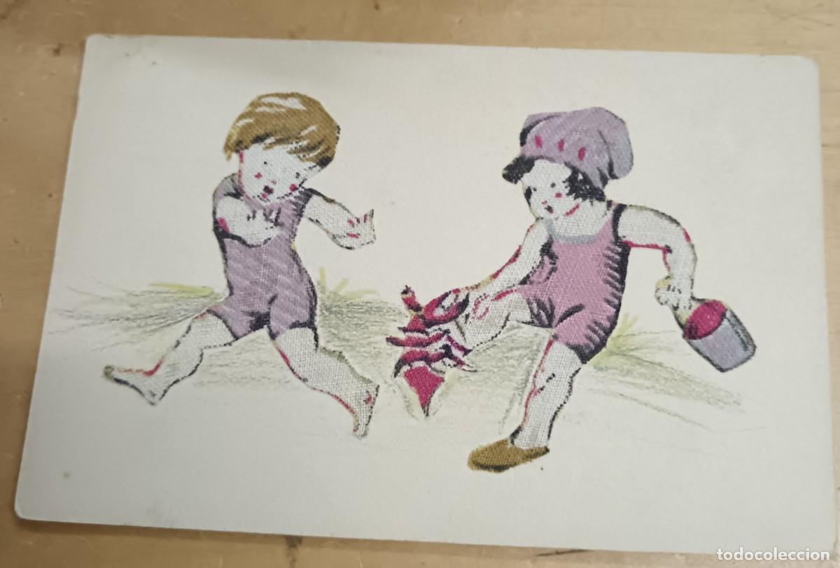 Postales: POSTAL INFANTIL DE TELA 14X9 CM. SIN ESCRIBIR