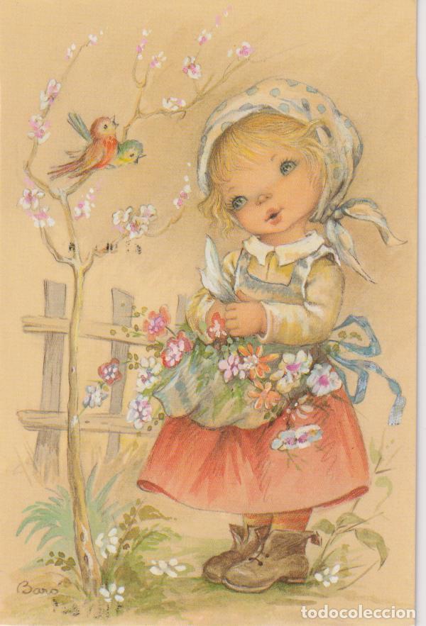 Postales: ILUSTRADOR: BAR&Oacute;, CANTOS EN EL JARDIN - EDITA CyZ 6043C - CIRCULADA