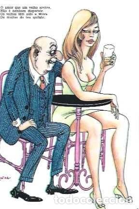 Postales: Portugal ++ & Postal, Humor, El amor que sugiere un anciano... Vilhena, Ed. Negro y Blanco (7)