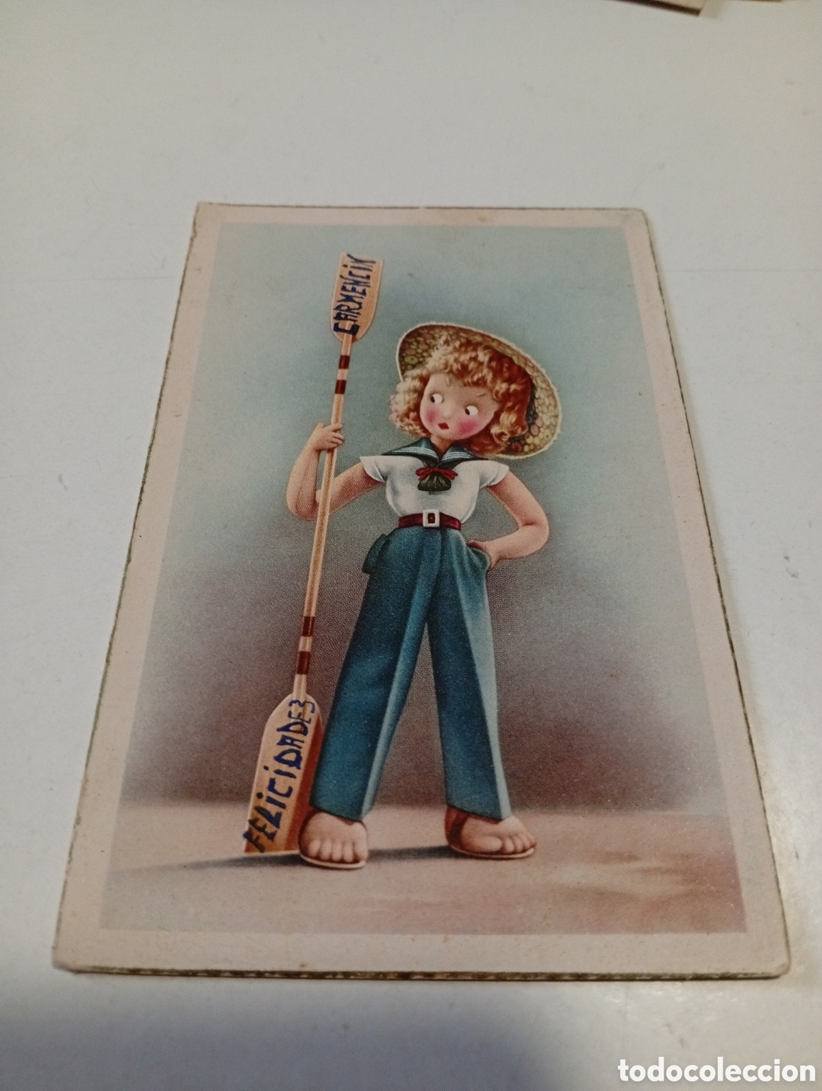 Postales: Postal dibujo ni&ntilde;a Remo
