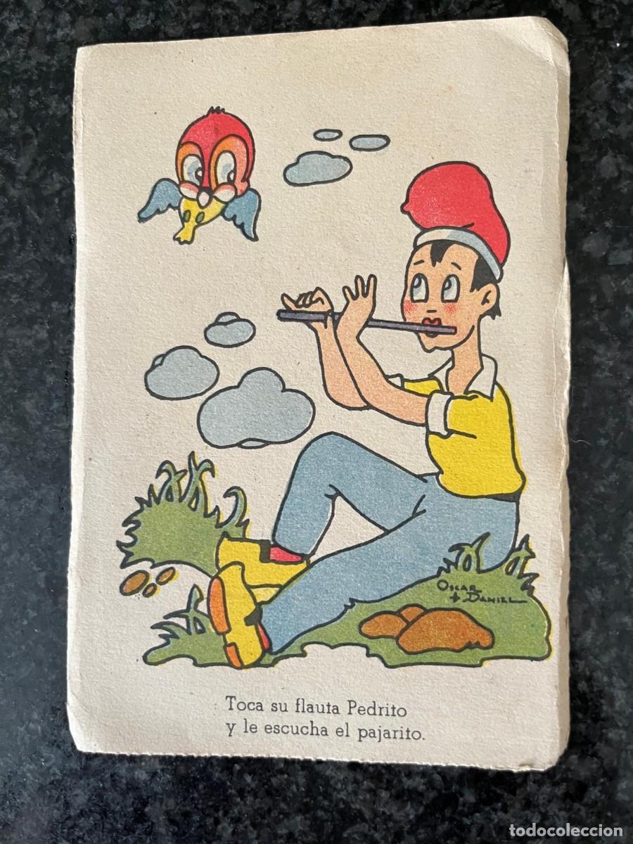 Postales: postal tocando la flauta con barretina escrita 1947