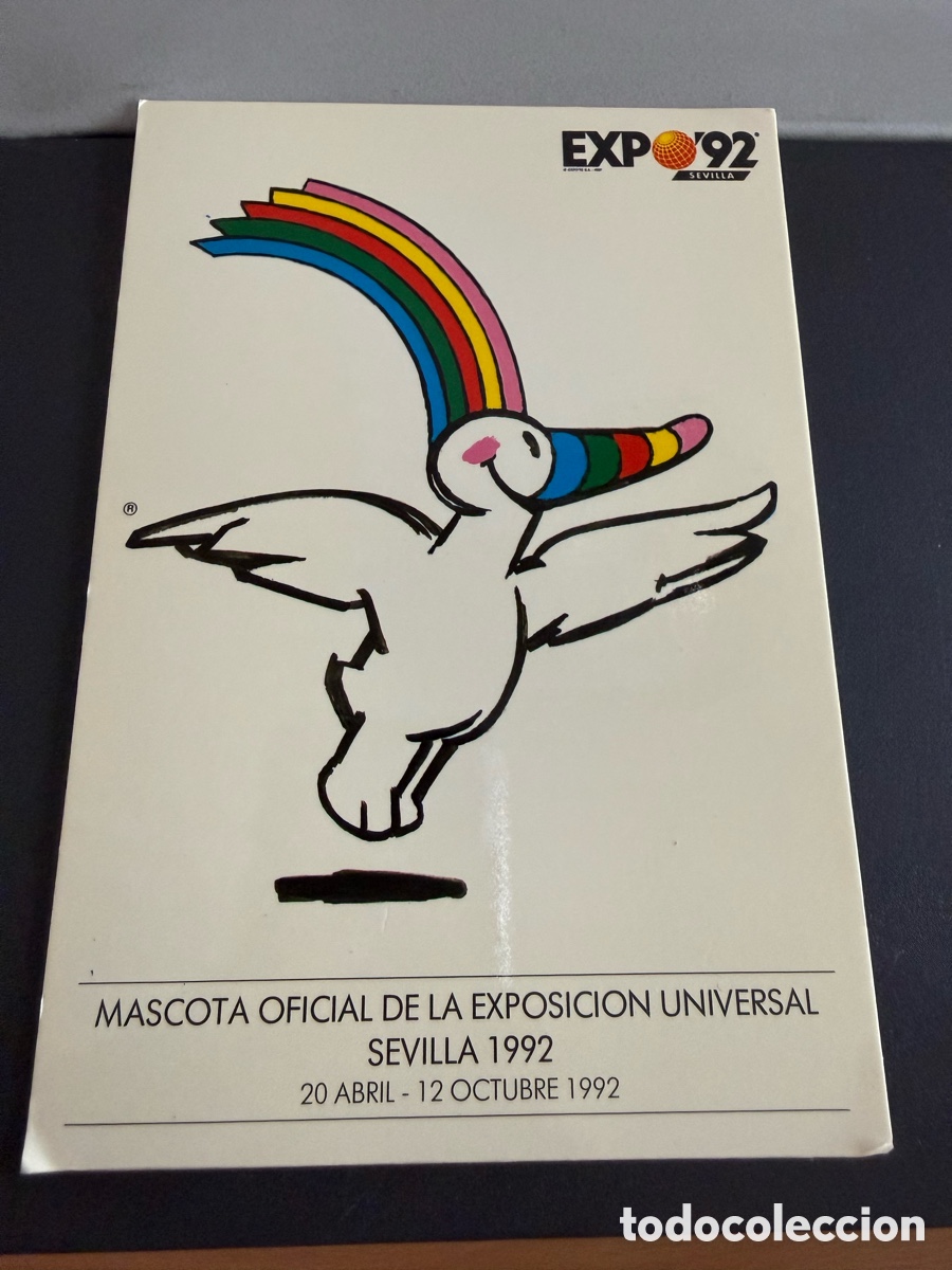 Cartoline: Postal. EXPO 92. Mascota Oficial de la Exposici&oacute;n Universal Sevilla 1992
