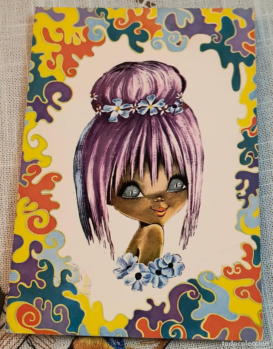 Postales: POSTAL | MUCHACHA DE PELO MORADO / BV P- 20031-N