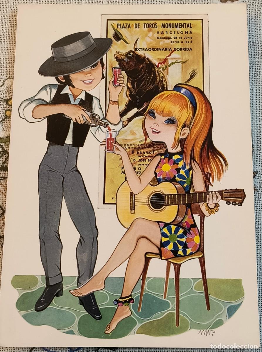 Postales: POSTAL | PAREJA Y TOROS - BERGAS / OL&Eacute; VACACIONES