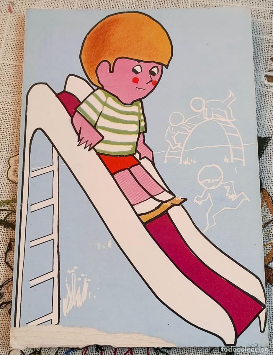 Postales: POSTAL | NI&Ntilde;O EN EL PARQUE
