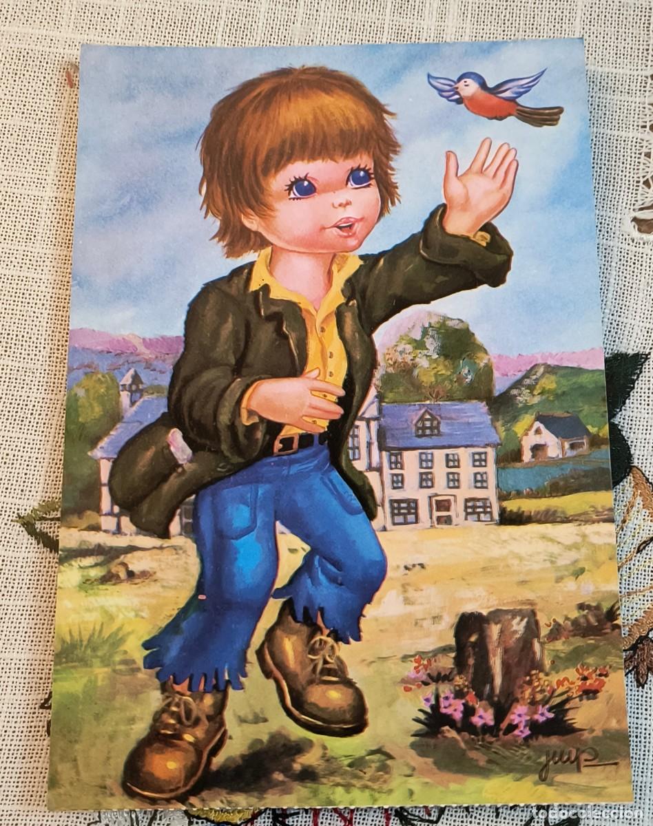 Postcards: POSTAL | NI&Ntilde;O EN EL CAMPO - BERGAS