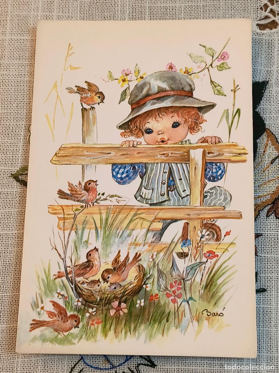 Postales: POSTAL | NI&Ntilde;O CON PAJARITOS / CYZ 7920-C