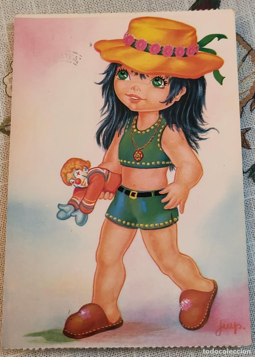 Postales: POSTAL | NI&Ntilde;A CON MU&Ntilde;ECO / BERGAS