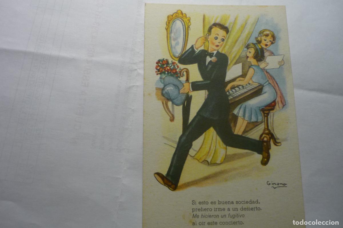 Postais: postal dibujo girona -serie peliculerias