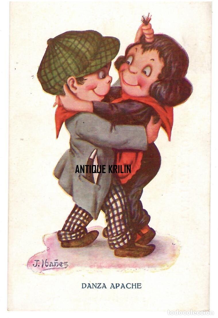 Postales: EDICIONES VICTORIA - COLL SALIETI N&ordm; 537 DANZA APACHE / ILUSTRA J. IBA&Ntilde;EZ / SIN FRANQUEAR