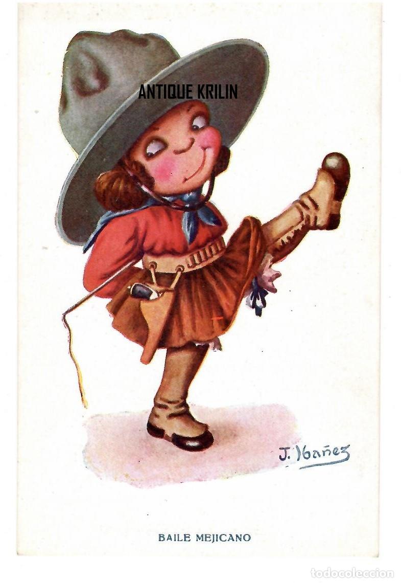 Postales: EDICIONES VICTORIA - COLL SALIETI N&ordm; 539 BAILE MEJICANO / ILUSTRA J. IBA&Ntilde;EZ / SIN FRANQUEAR