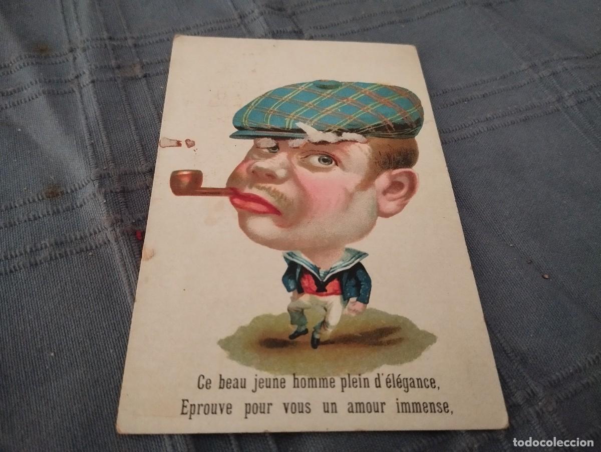 Postales: ANTIGUA POSTAL FRANCESA A&Ntilde;O 1906 CARICATURA HUMOR, TRASERA CON SELLO