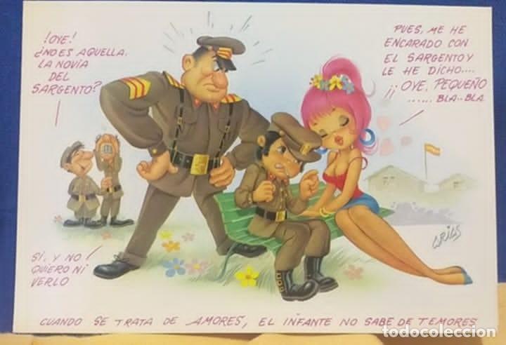 Postales: Postal Ilustrada Militar Sargento. Dibujante Arias