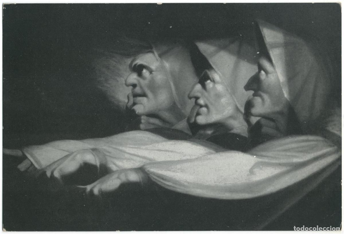 Postales: The Three Witches (Macbeth), by Johann Friedrich Fuseli_Shakespeare Memorial Theatre (Stratford-Upon