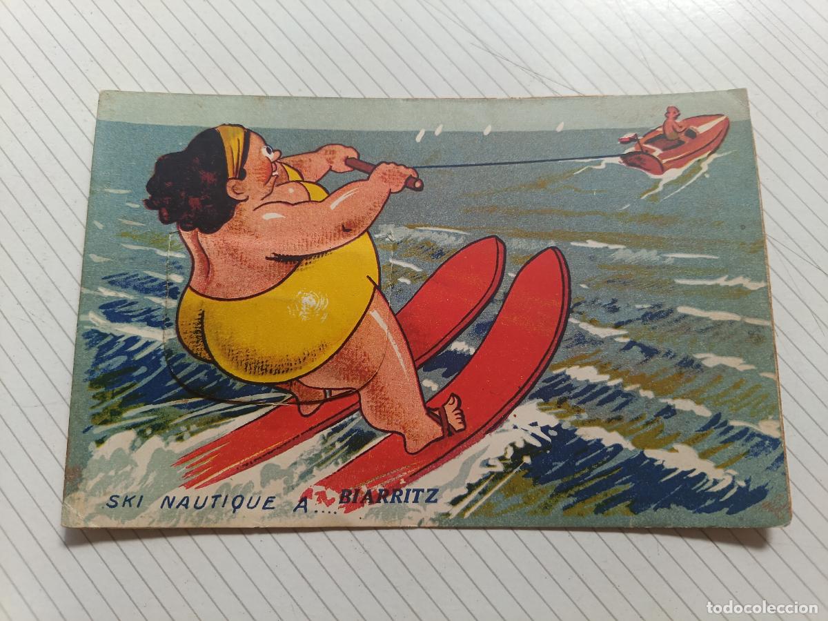 Postales: Biarritz, Francia. Postal de caricatura con desplegable de minivistas