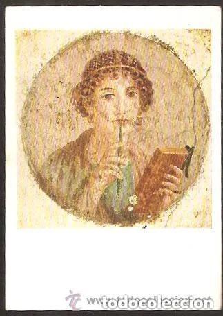 Postales: POSTAL - CHICA ESCRIBIENDO -FRESCO POMPEYA -MANCHA DORSO -SIN CIRCULAR, EDITADA EN ALEMANIA