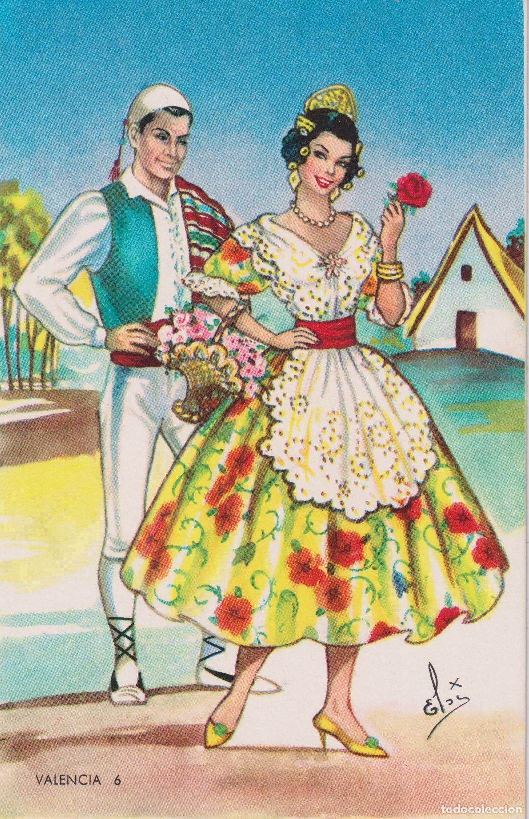Postales: ILUSTRADOR: ELSI - VALENCIA - DORSO EN BLANCO