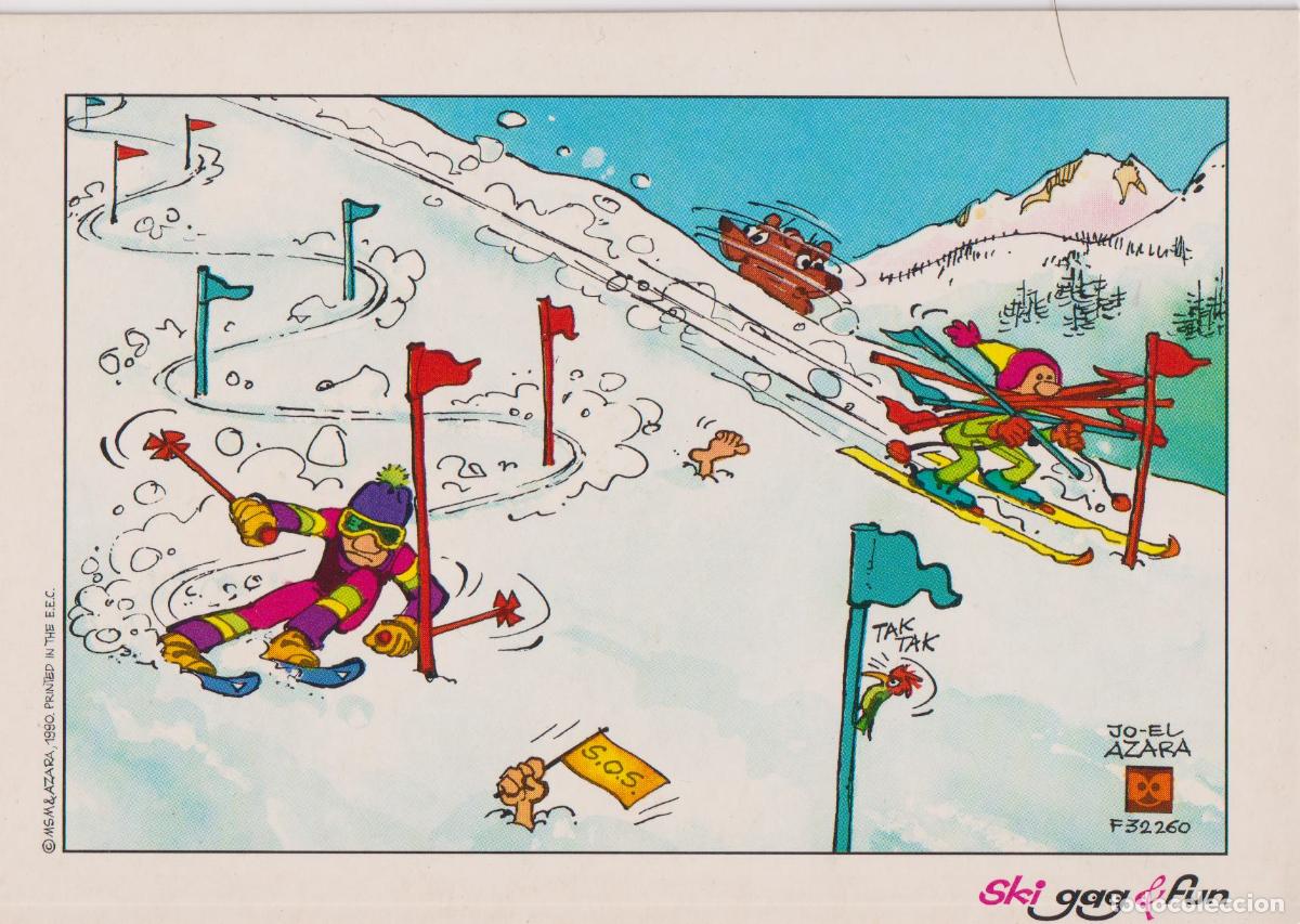 Postales: ILUSTRADOR: JO-EL AZARA, DESCENSO FACIL - SKI GAG & FUN 102 &ndash; S/C
