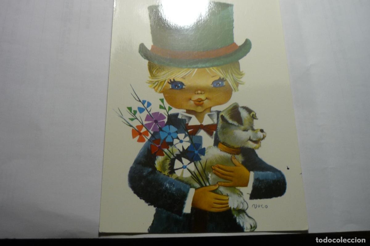 Postales: postal dibujo voco ni&ntilde;o con perro c y z 7176-31 a