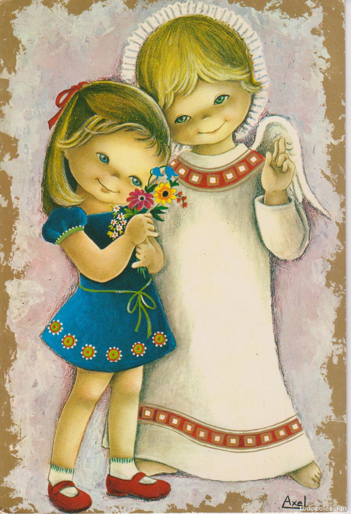 Postales: ILUSTRADOR: AXEL, ANGEL DE LA GUARDA &ndash; CREACIONES SERIE 612 &ndash; S/C