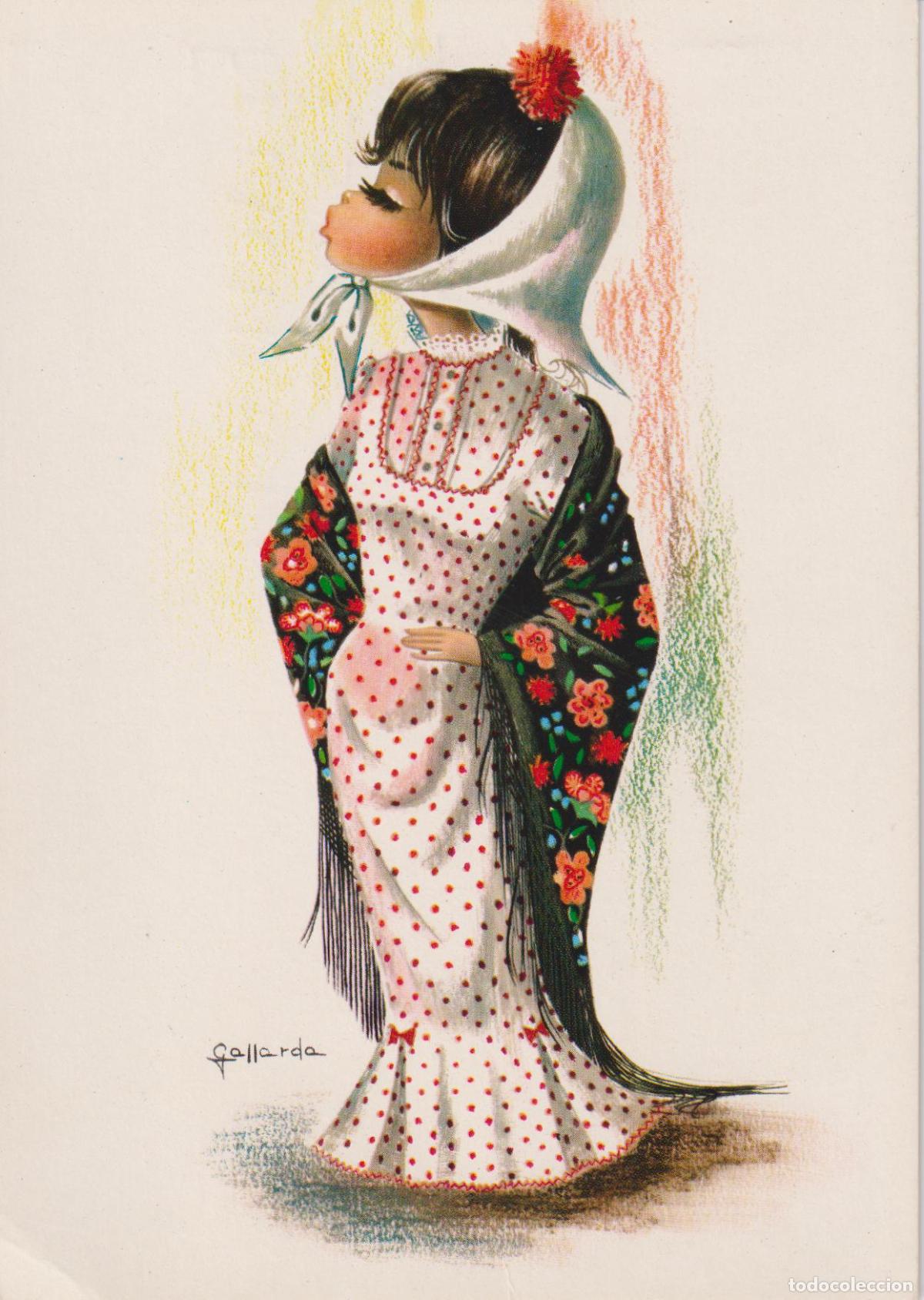 Postales: ILUSTRADOR: GALLARDA, MADRID, TRAJE CASTIZO &ndash; EUROCROMO N&ordm;11 &ndash; ESCRITA