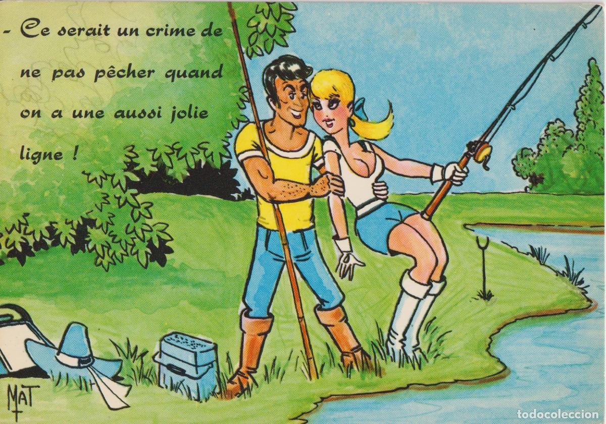 Postales: ILUSTRADOR: MAT, PESCAR O AMAR &ndash; EDITIONS G.PICARD 1183/4 &ndash; ESCRITA