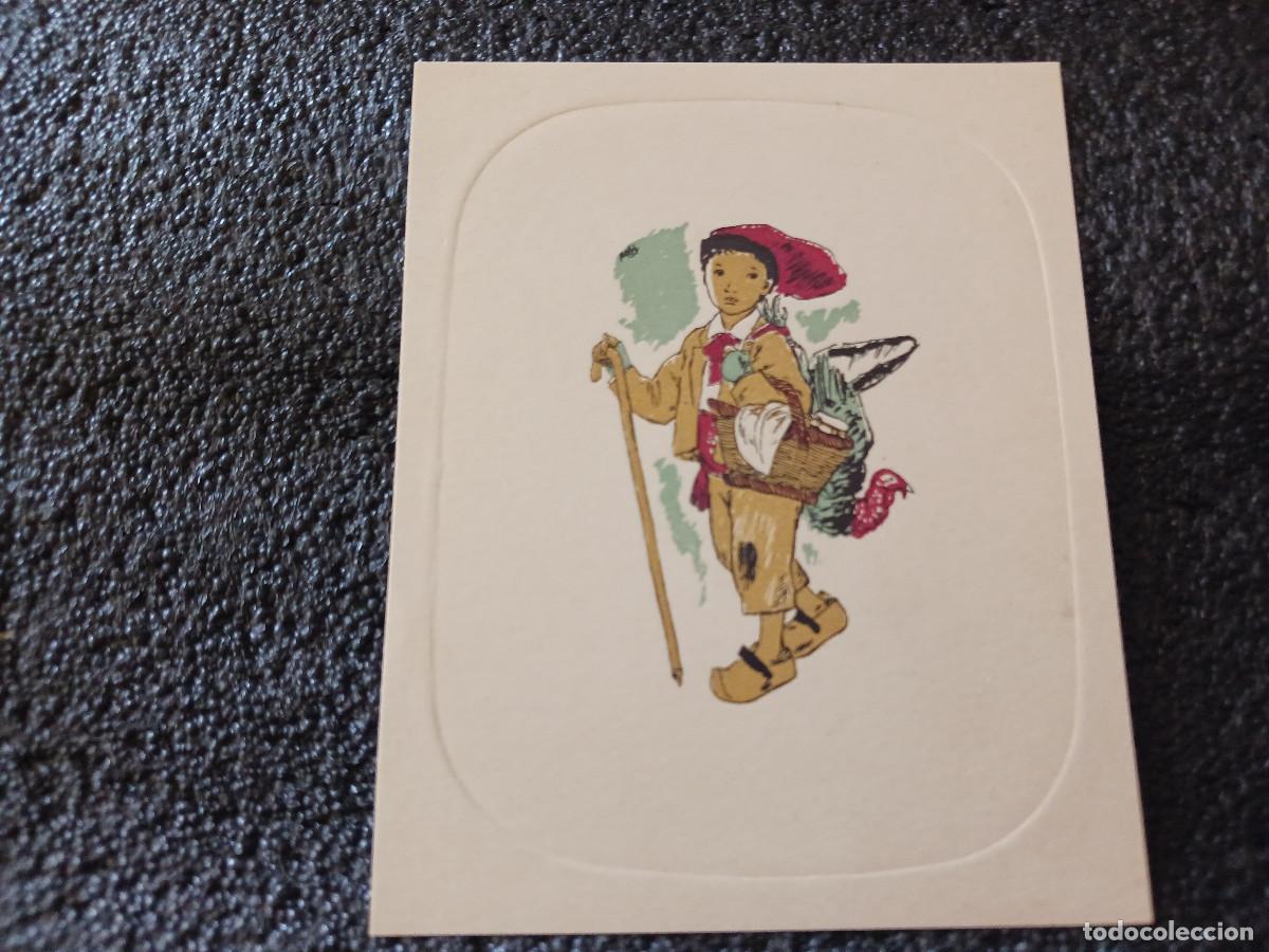 Postales: peque&ntilde;a lamina dibujo de pastorcillo, il. palet