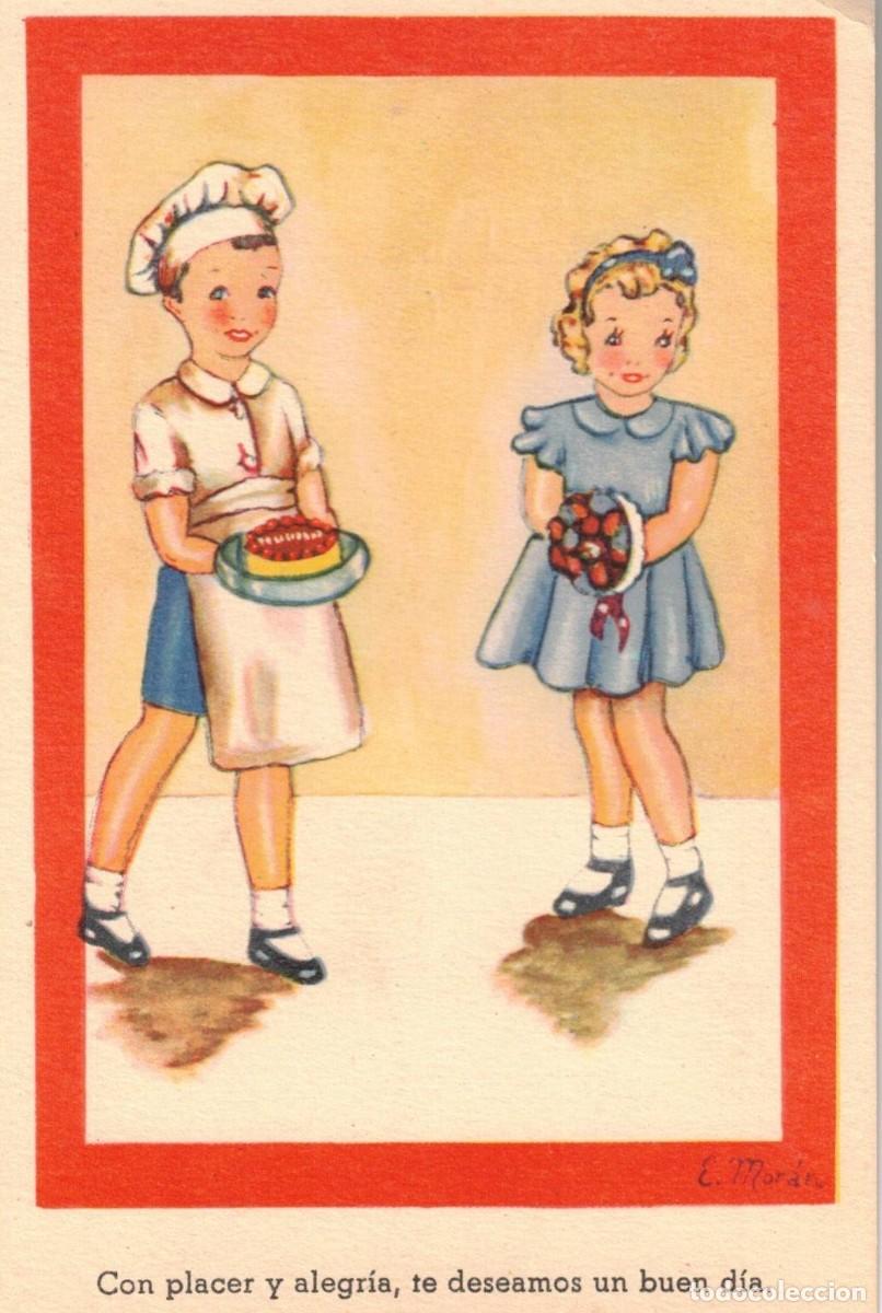 Postales: :::: B381 - POSTAL - CON PLACER Y ALEGRIA TE DESEAMOS UN BUEN DIA