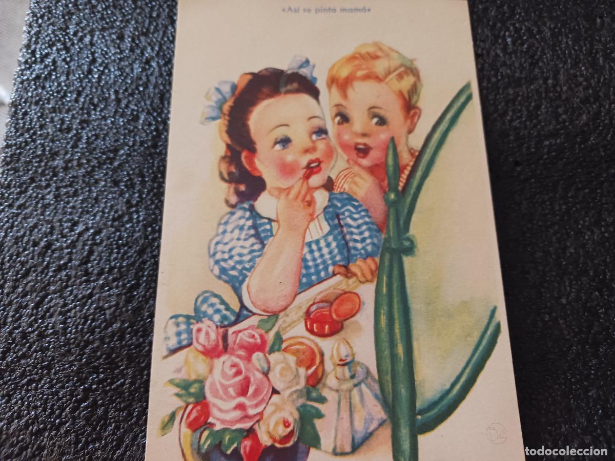 Postales: asi se pinta mama, ed. de arte, 8/120, escrita