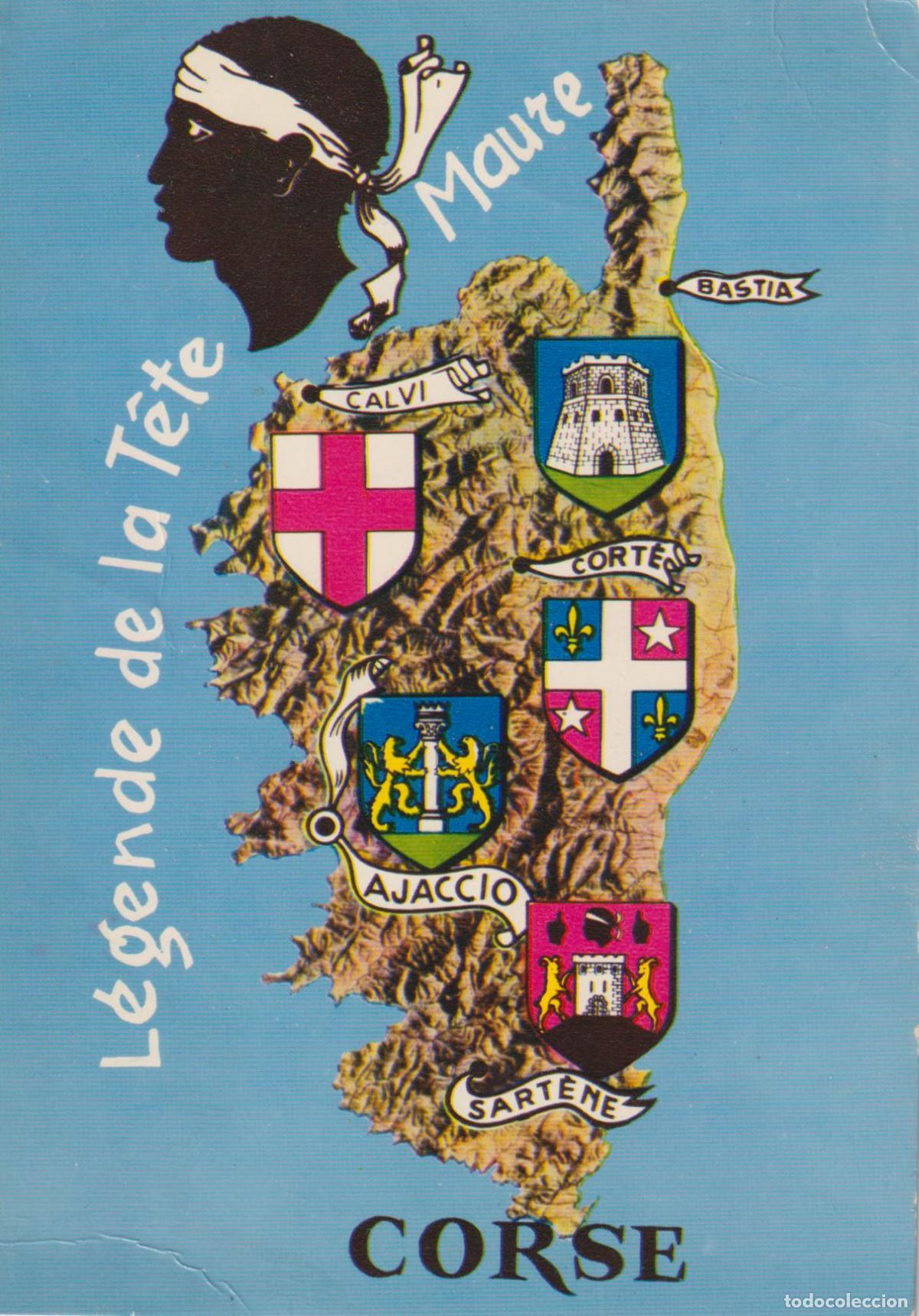 Postales: FRANCIA, CORCEGA, LA LEYENDA DE LA CABEZA DE MORO - EDITIONS LA CIGOGNE - ESCRITA