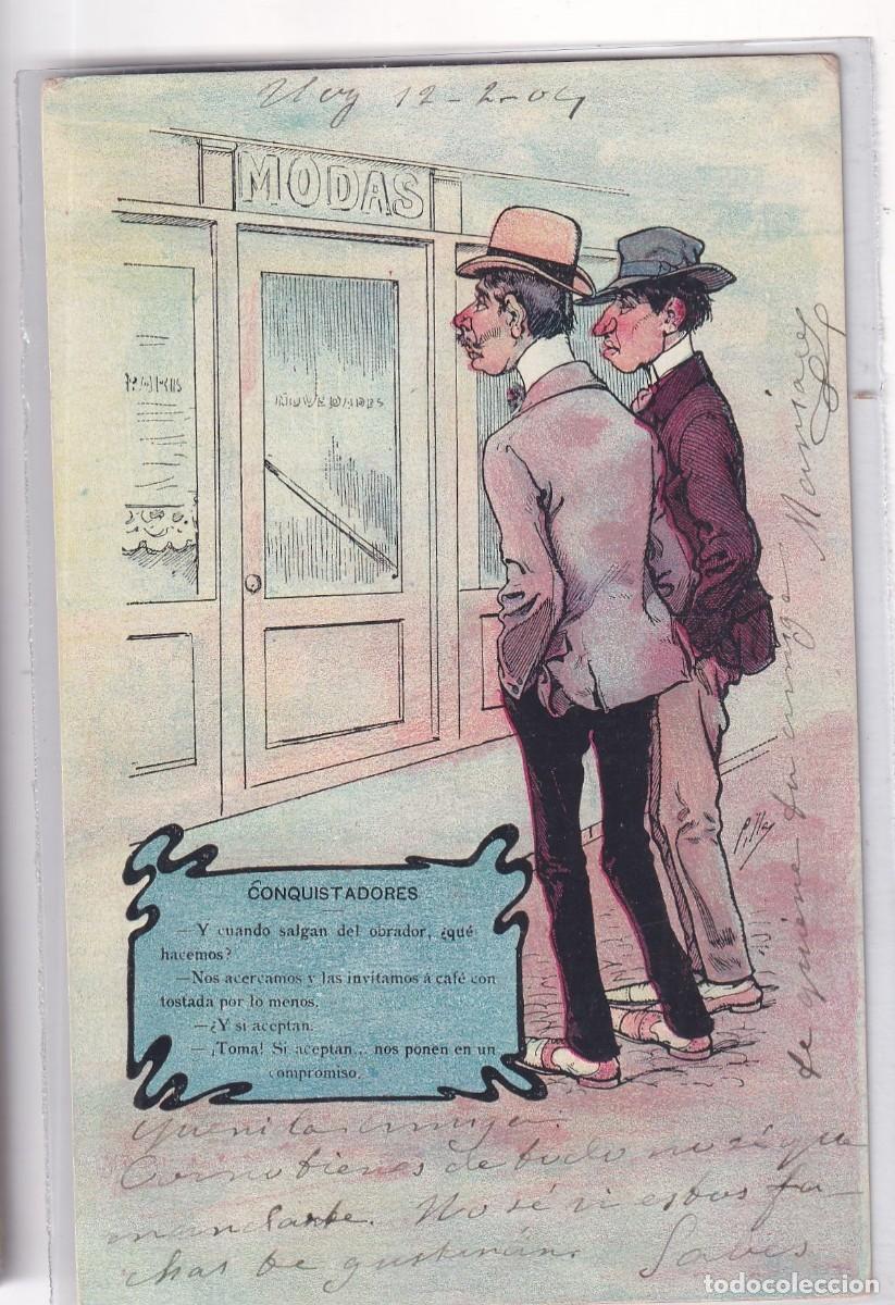 Postales: POSTAL ARTISTICA ESPA&Ntilde;OLA N&ordm; 17. CONQUISTADORES. COL. S. CALLEJA N&ordm; 467 CIRCULADA