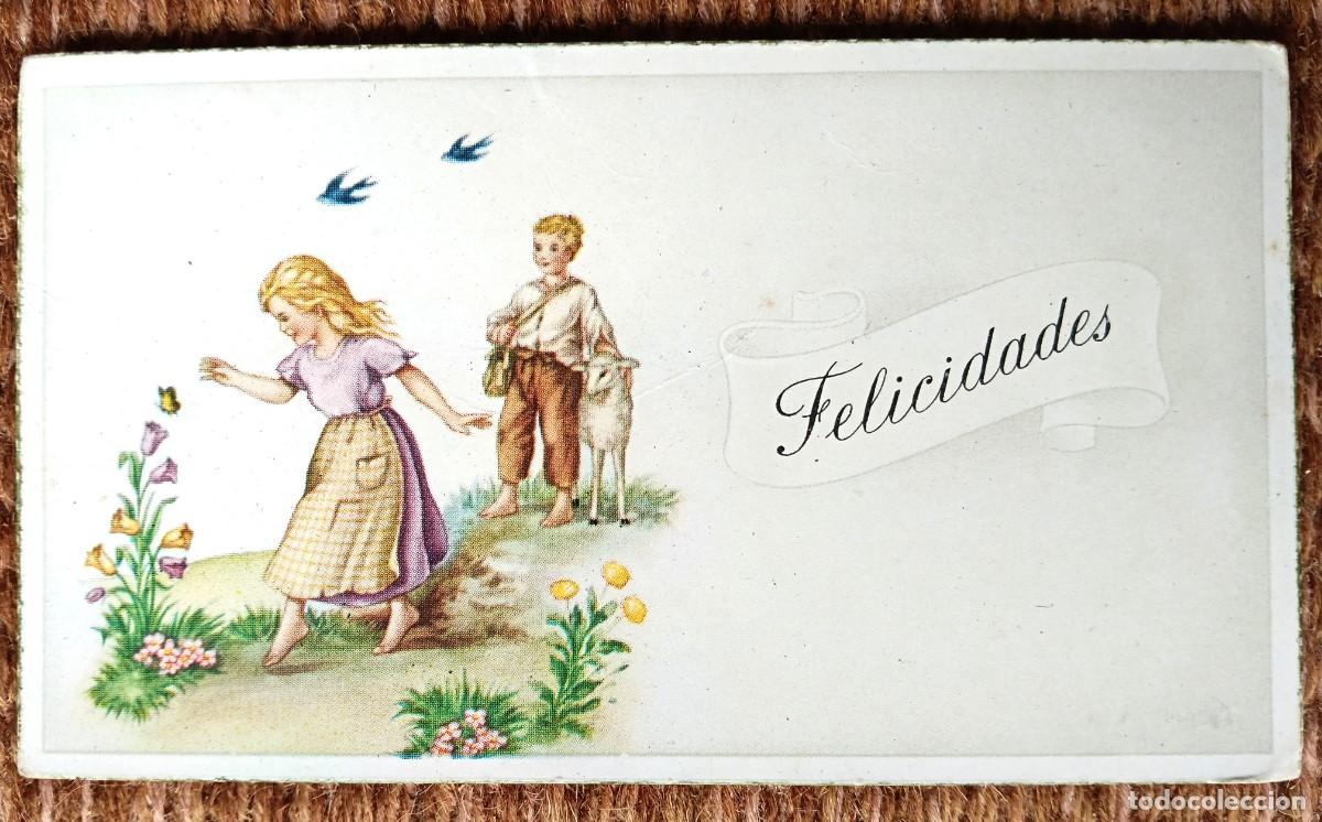 Postales: TARJETA DE FELICITACION DE ONOMASTICA CON PASTORCILLOS