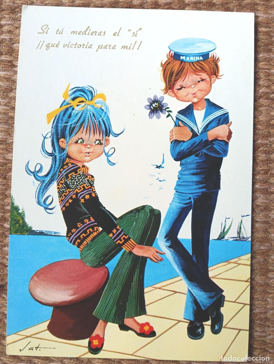 Postales: MARINERO Y NOVIA - ILUSTRACION SAT