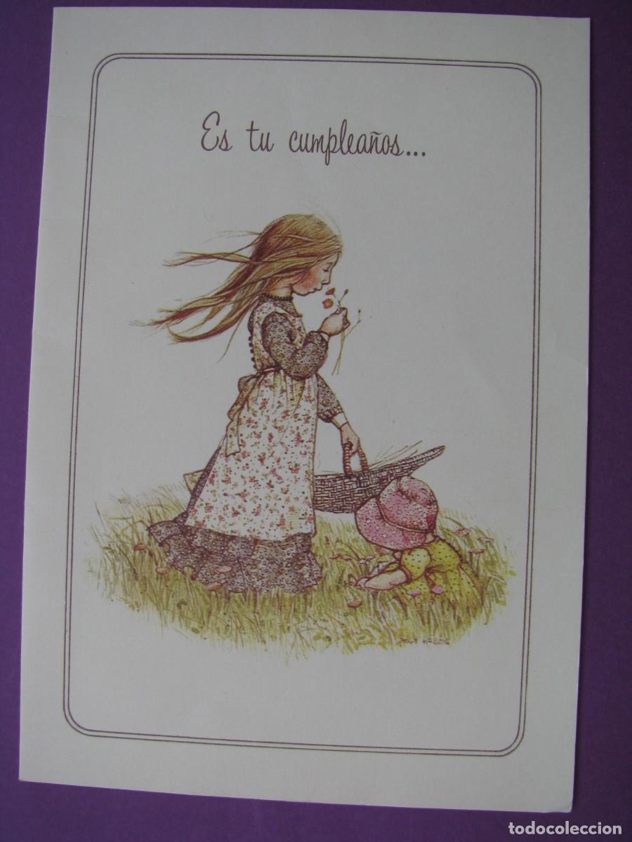 Postales: POSTAL DIPTICA DE HOLLY HOBBIE. BUSQUETS 40.CG.13.051. 17X12 CM. ESCRITA 1985.