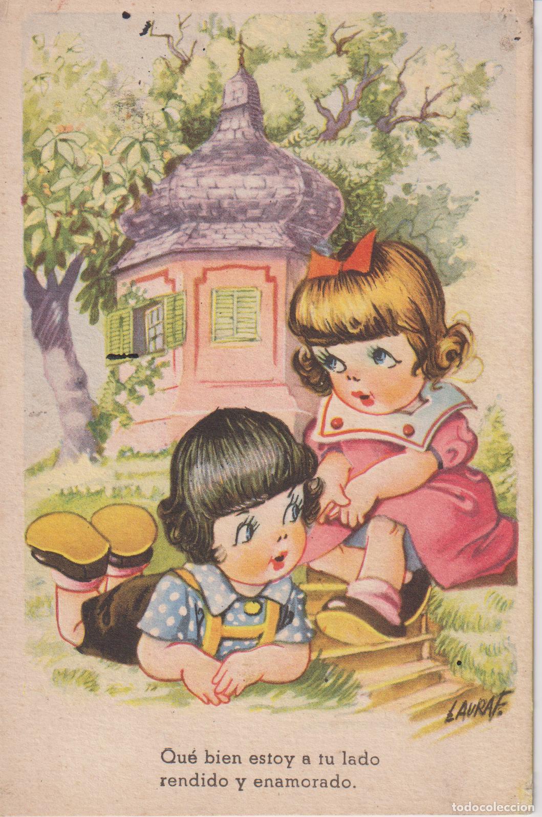 Postales: ILUSTRADOR: LAURA F &ndash; ESTOY A TU LADO ENAMORADO &ndash; JBR SERIE 23 &ndash; S/C